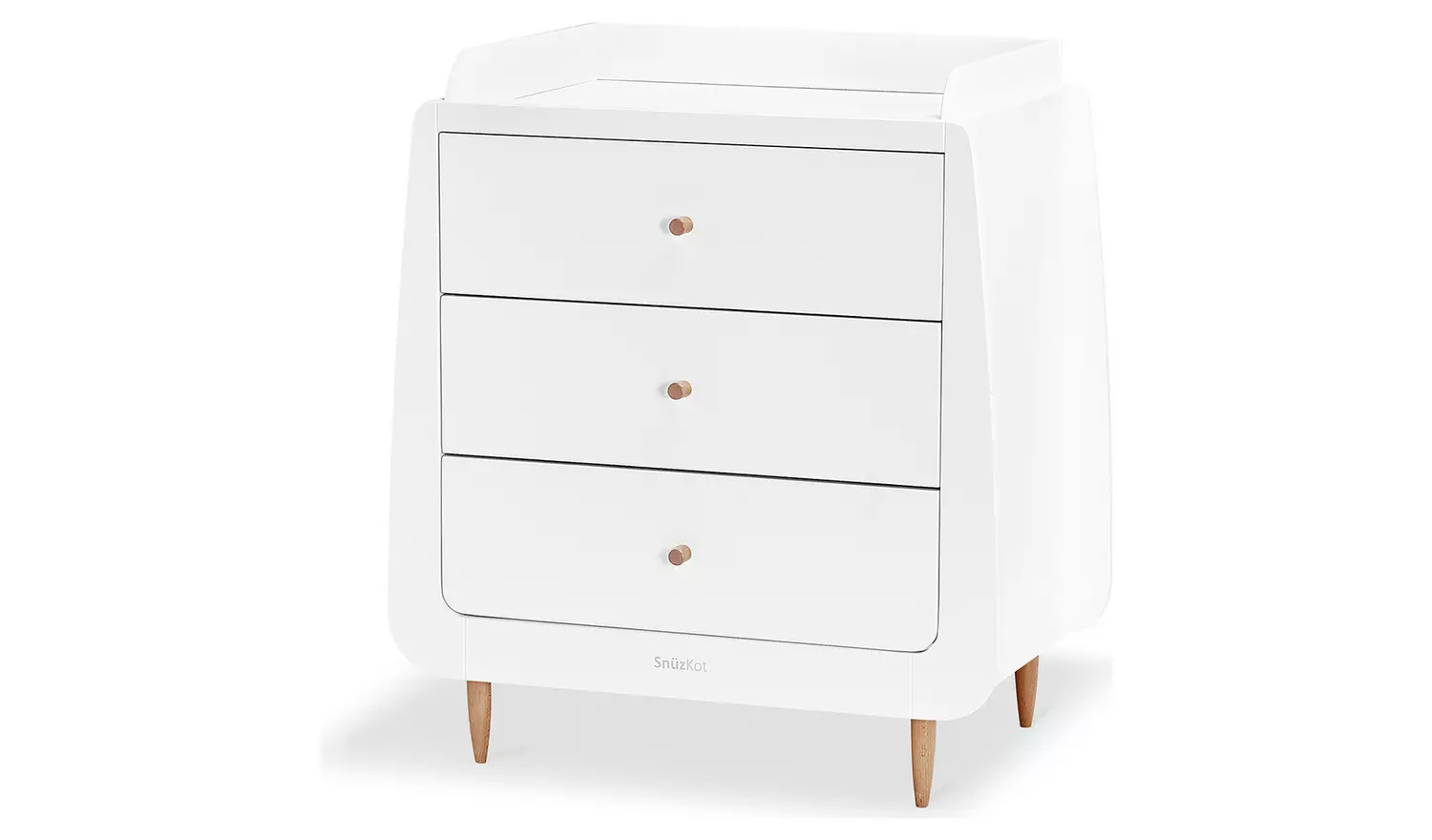 Snuzkot Skandi Cot Bed and Dresser Nursery Set - Natural