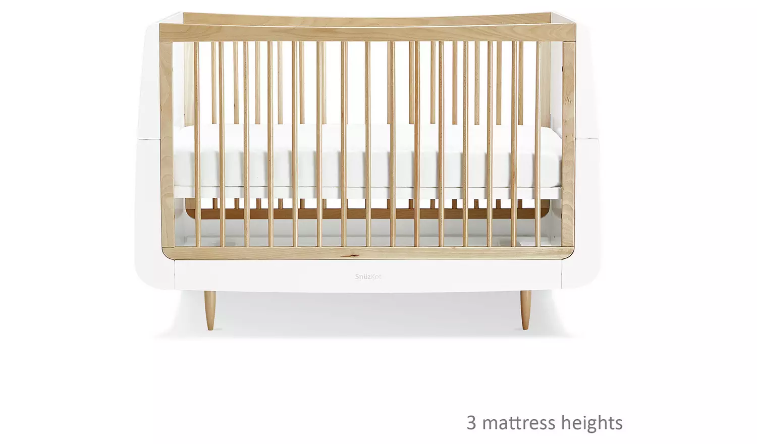 Snuzkot Skandi Cot Bed and Dresser Nursery Set - Natural