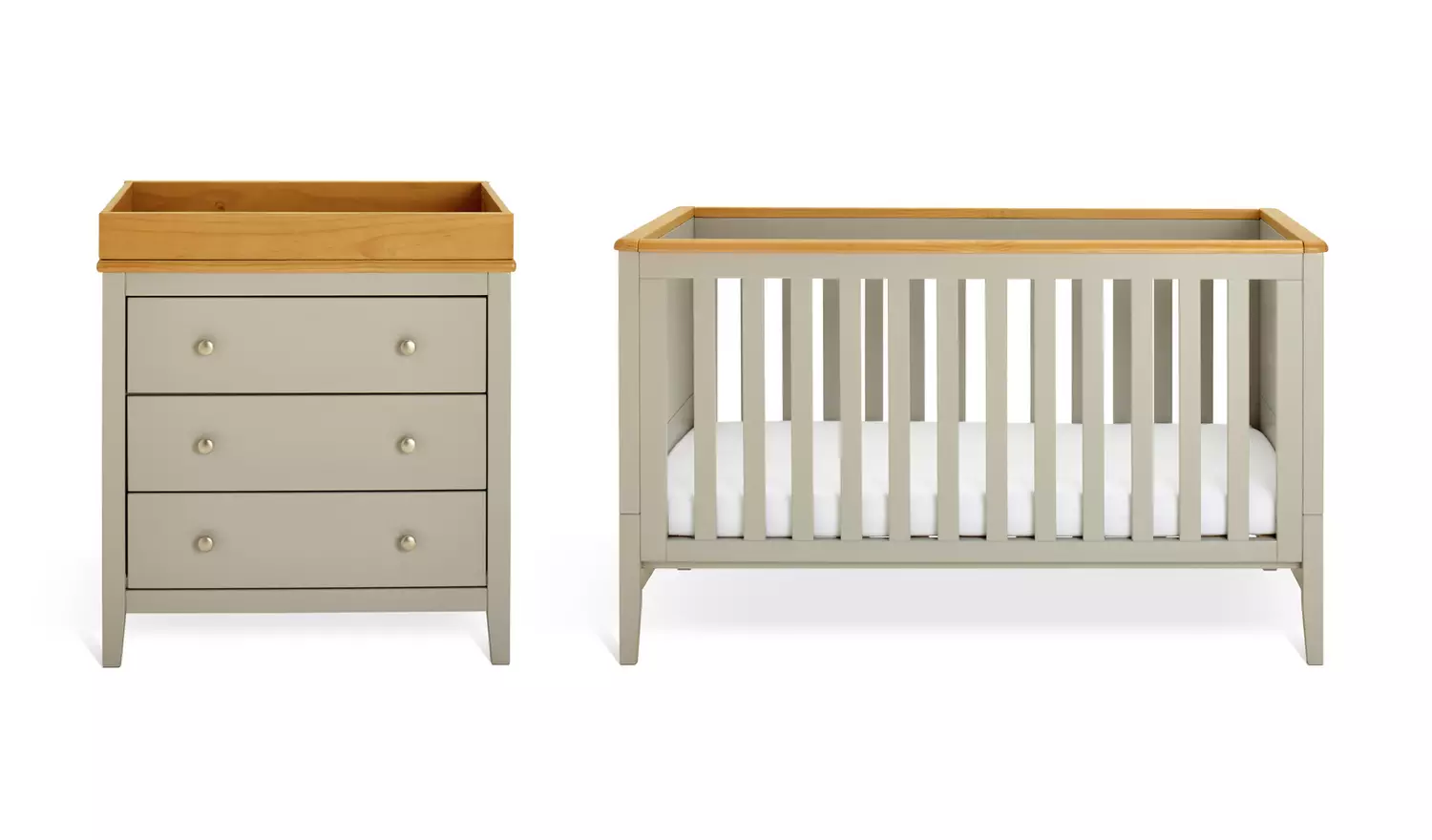 Cuggl Canterbury 2 Piece Nursery Furniture Set - Grey