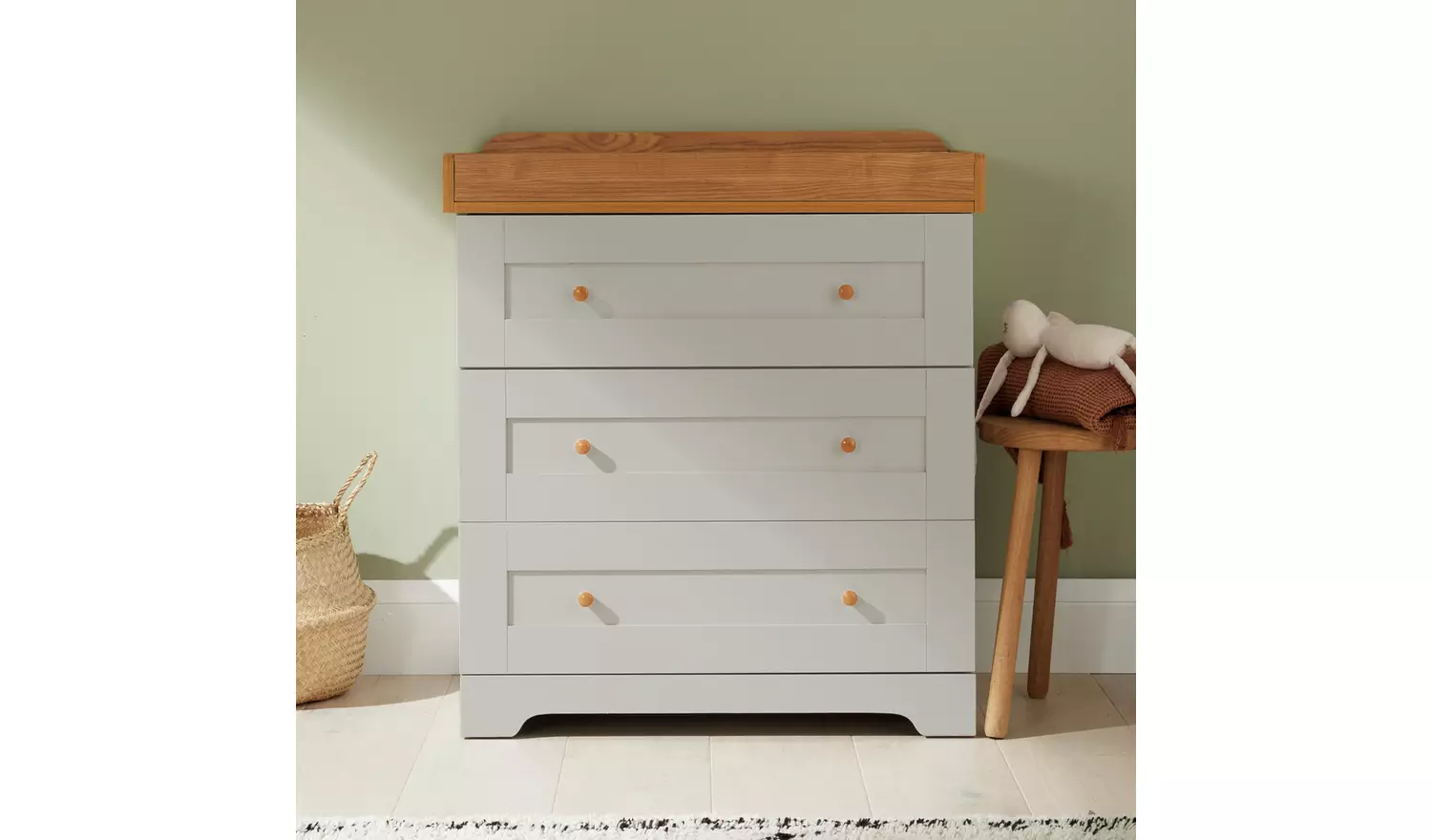 Tutti Bambini Rio 3 Piece Nursery Furniture - Dove Grey