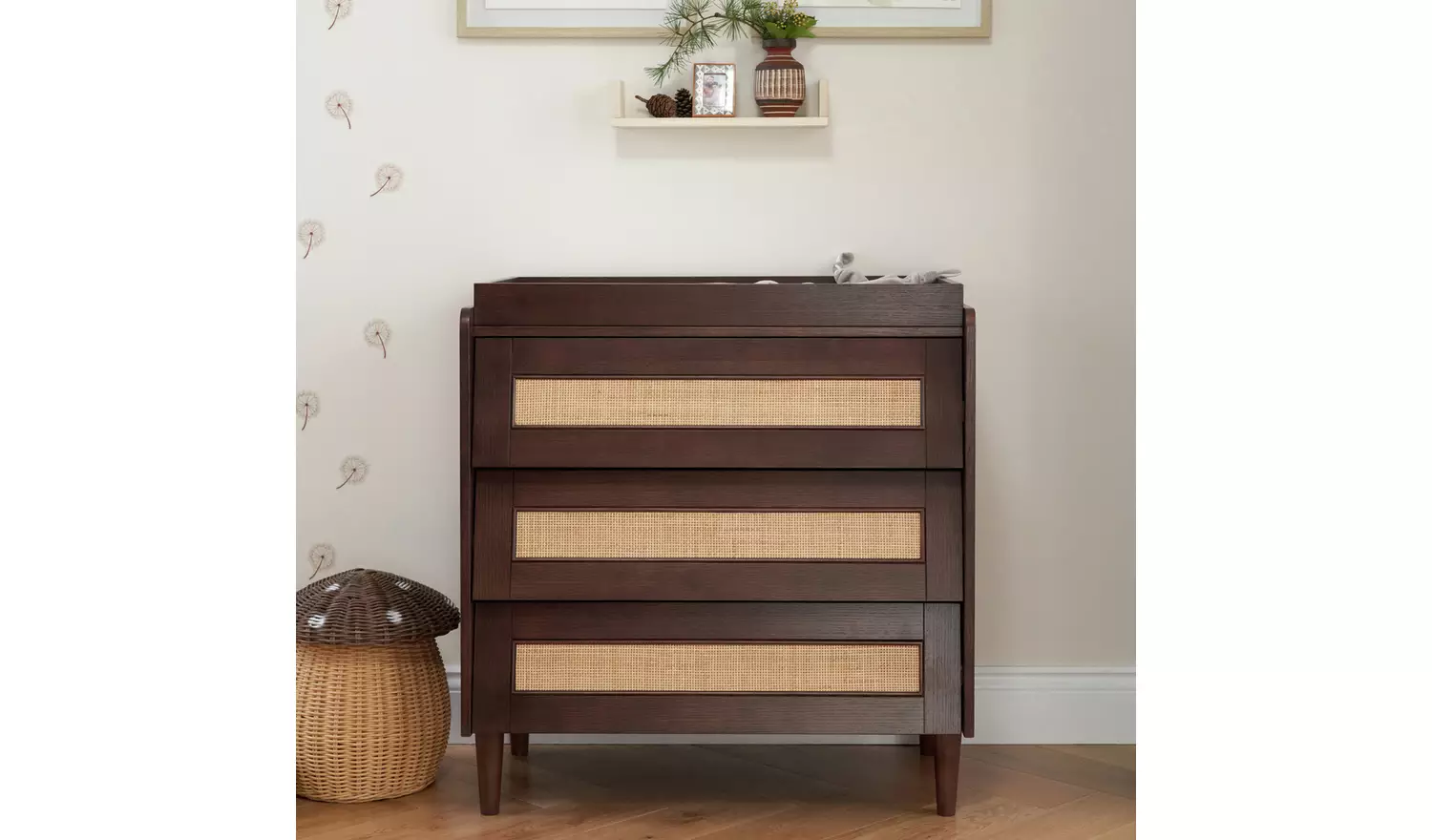 Tutti Japandi Mini 2 Piece Nursery Furniture Set - Walnut