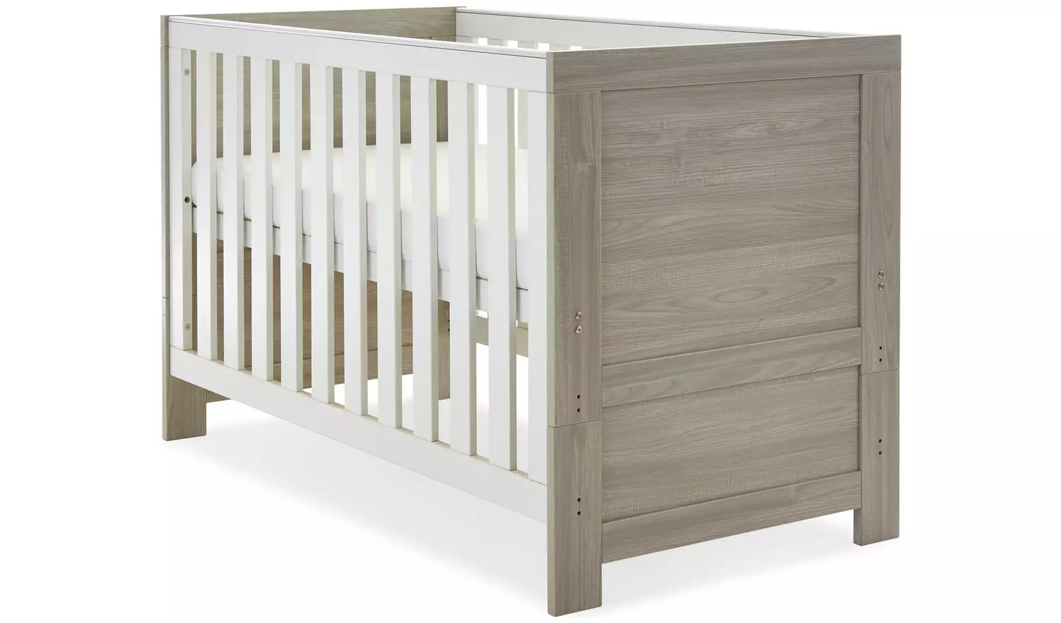 Obaby Nika 3 Piece Nursery Furniture Set - Grey Wash & White