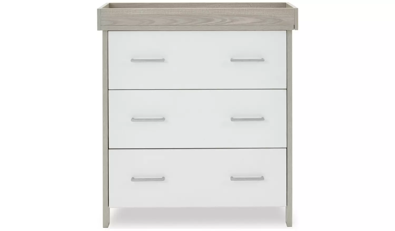 Obaby Nika 3 Piece Nursery Furniture Set - Grey Wash & White