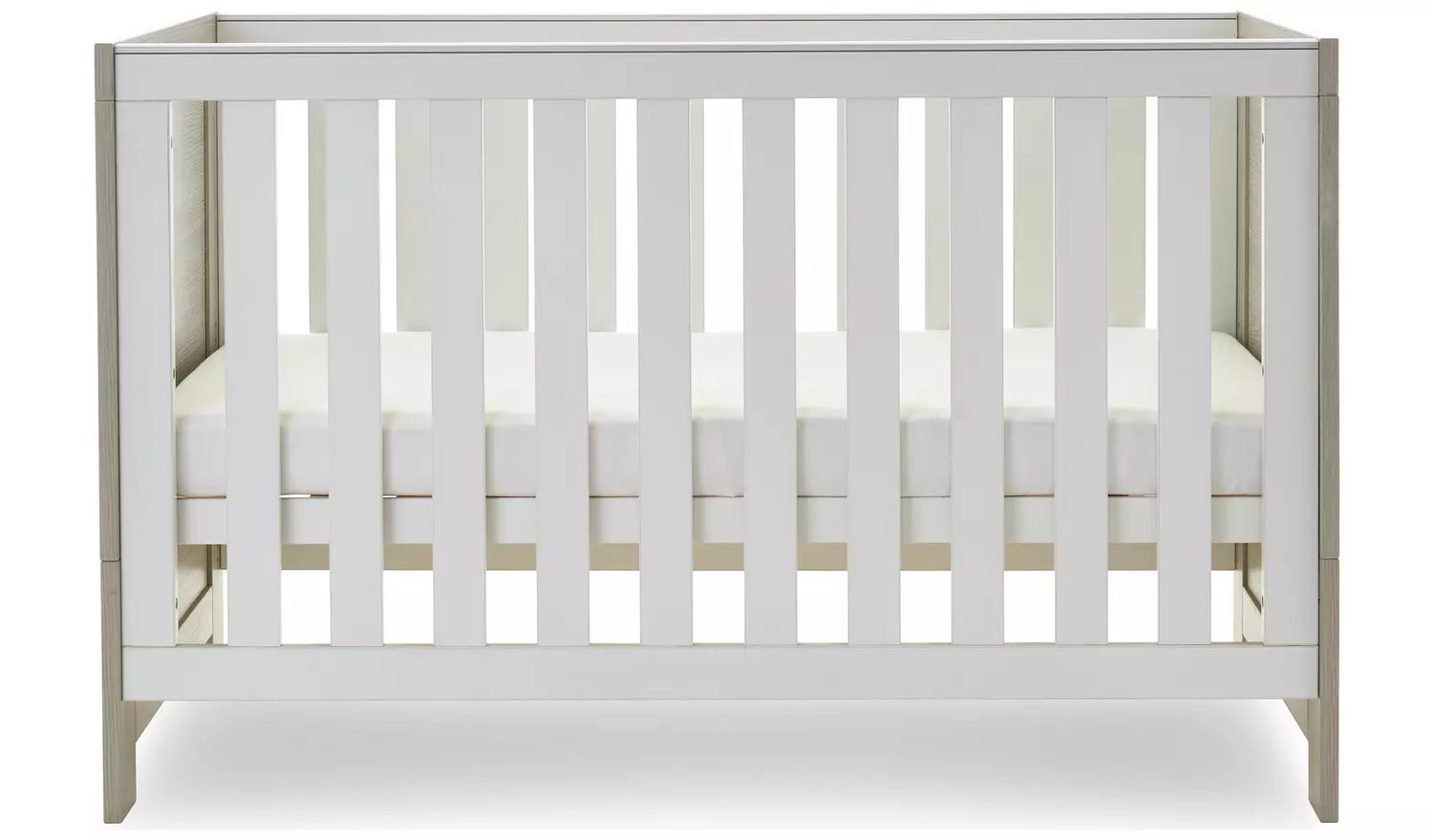 Obaby Nika 3 Piece Nursery Furniture Set - Grey Wash & White