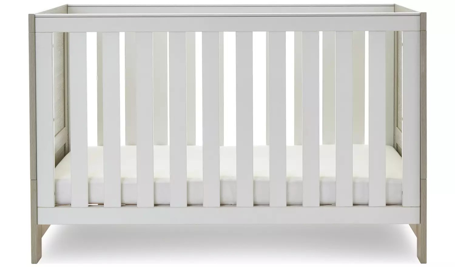 Obaby Nika 3 Piece Nursery Furniture Set - Grey Wash & White