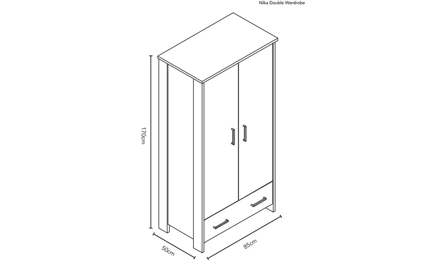 Obaby Nika 3 Piece Nursery Furniture Set - Grey Wash & White