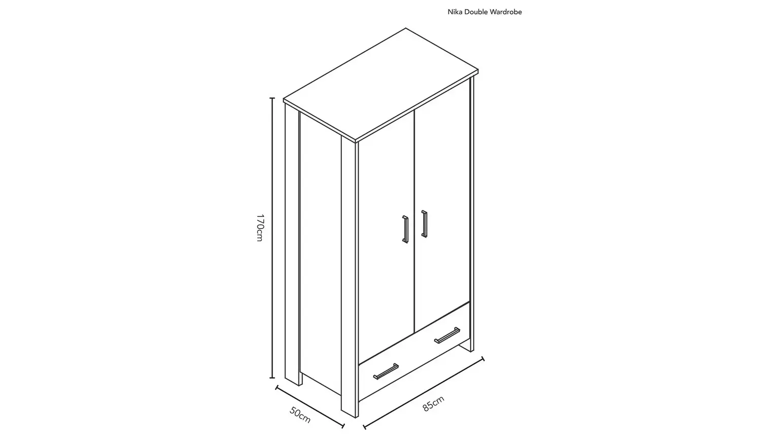 Obaby Nika 3 Piece Nursery Furniture Set - Grey Wash
