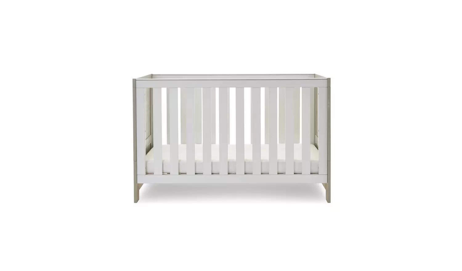 Obaby Nika 2 Piece Nursery Furniture Set - Grey and White