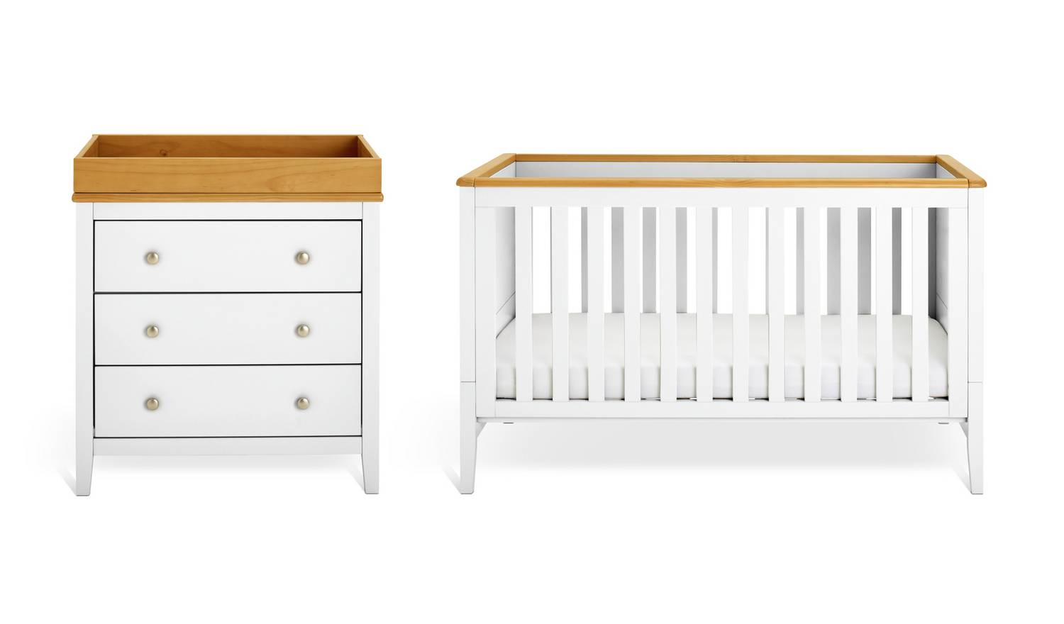 Cuggl Canterbury 2 Piece Nursery Furniture Set - White