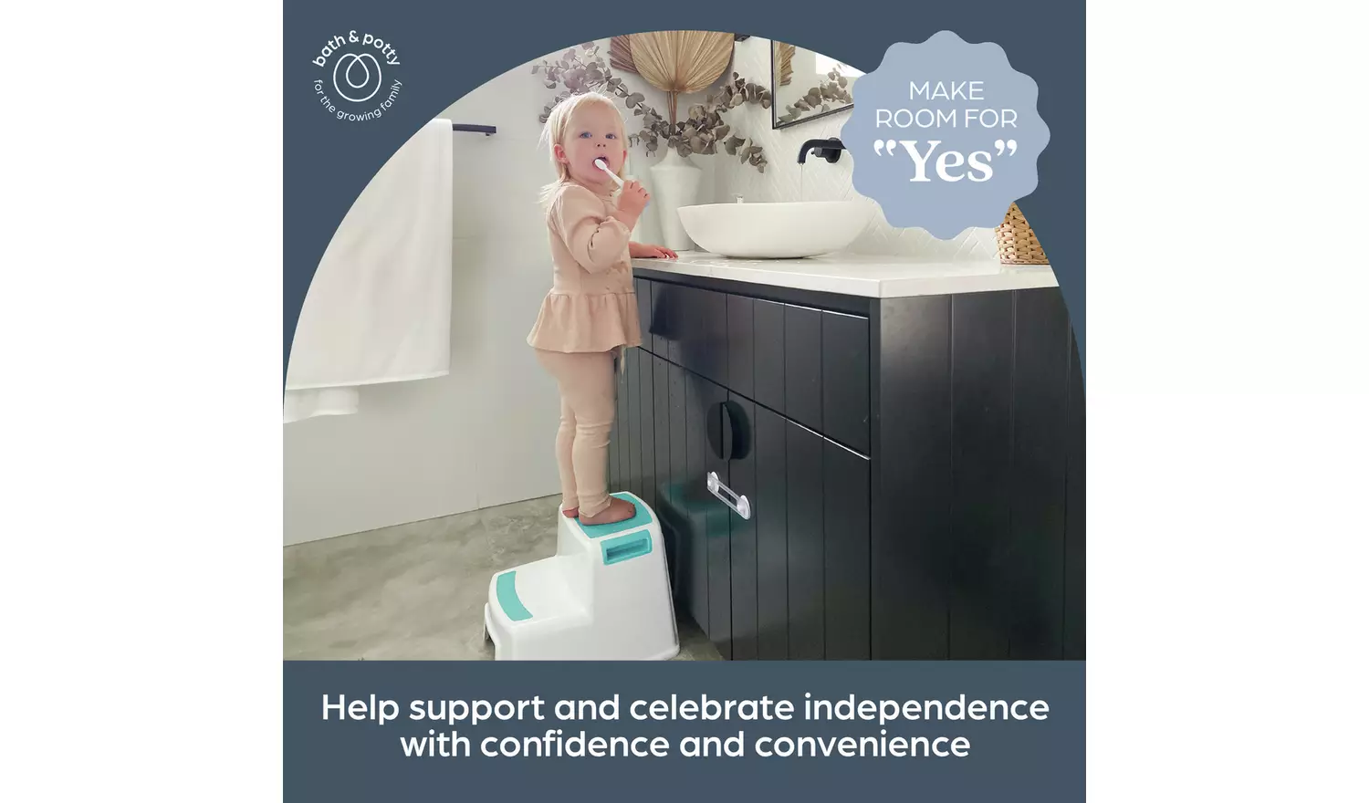 Dreambaby 2 Height 2-Up Xtra-Tough Step Stool - Aqua/White