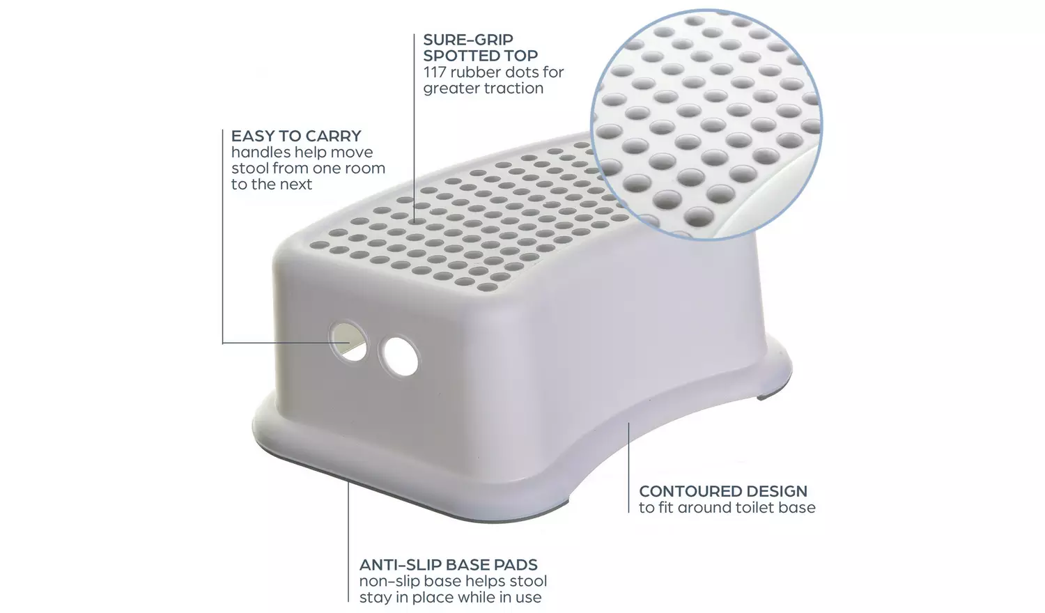 Dreambaby New Contoured Potty Seat & Step Stool Bundle -Grey