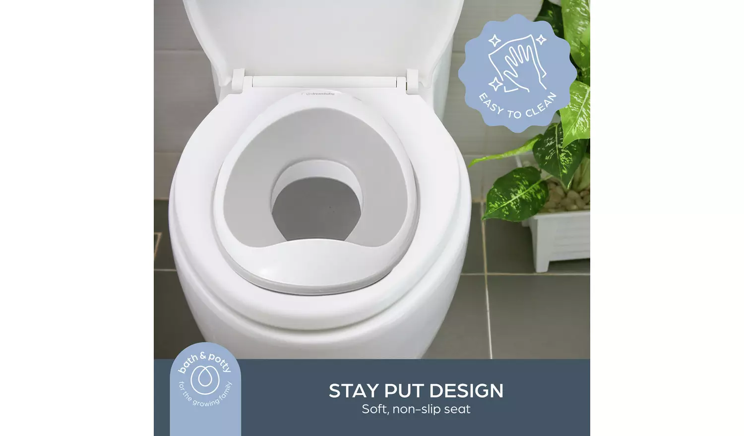 Dreambaby New Contoured Potty Seat & Step Stool Bundle -Grey