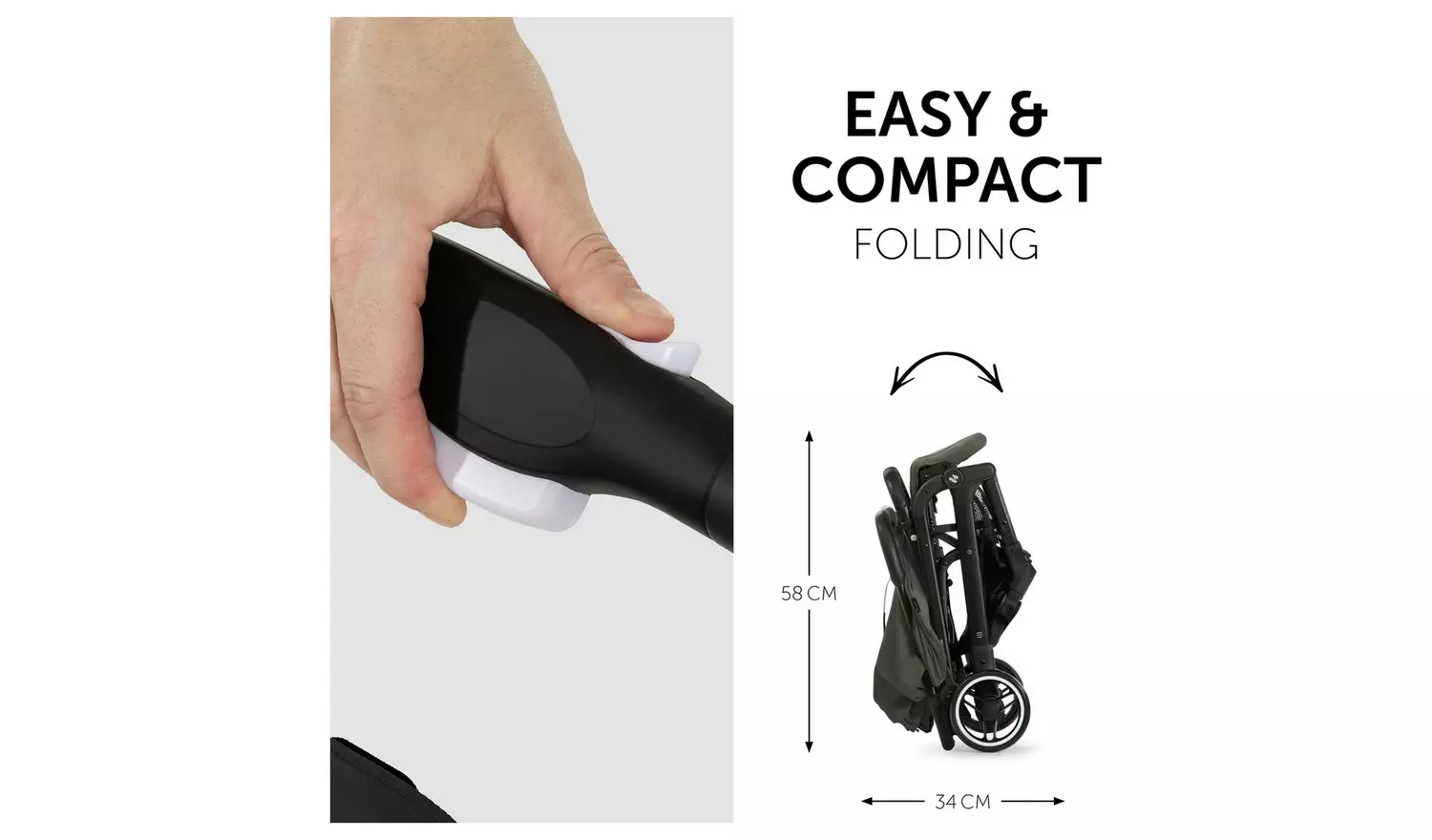 Hauck Travel N Care Pushchair - Dark Olive