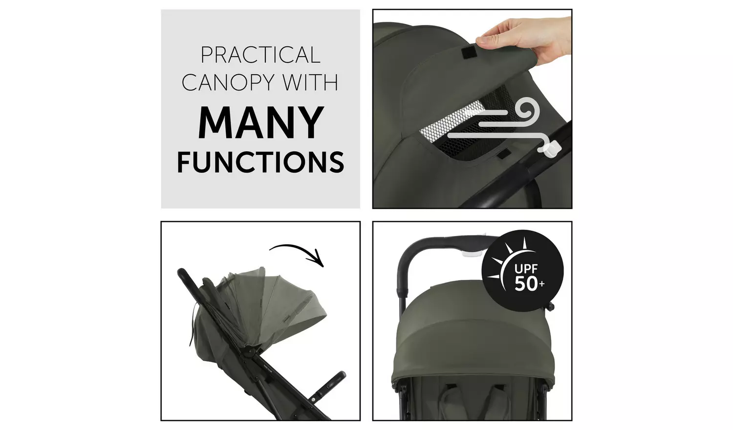 Hauck Travel N Care Pushchair - Dark Olive