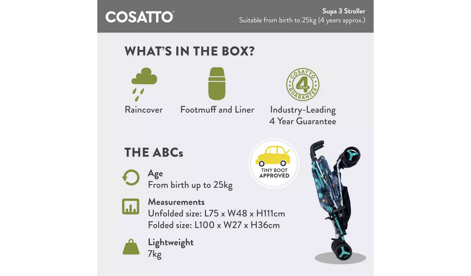 Cosatto Supa 3 Pretty Flamingo Pushchair