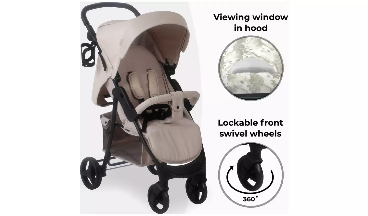 My Babiie MB30 Plus Pushchair - Oatmeal