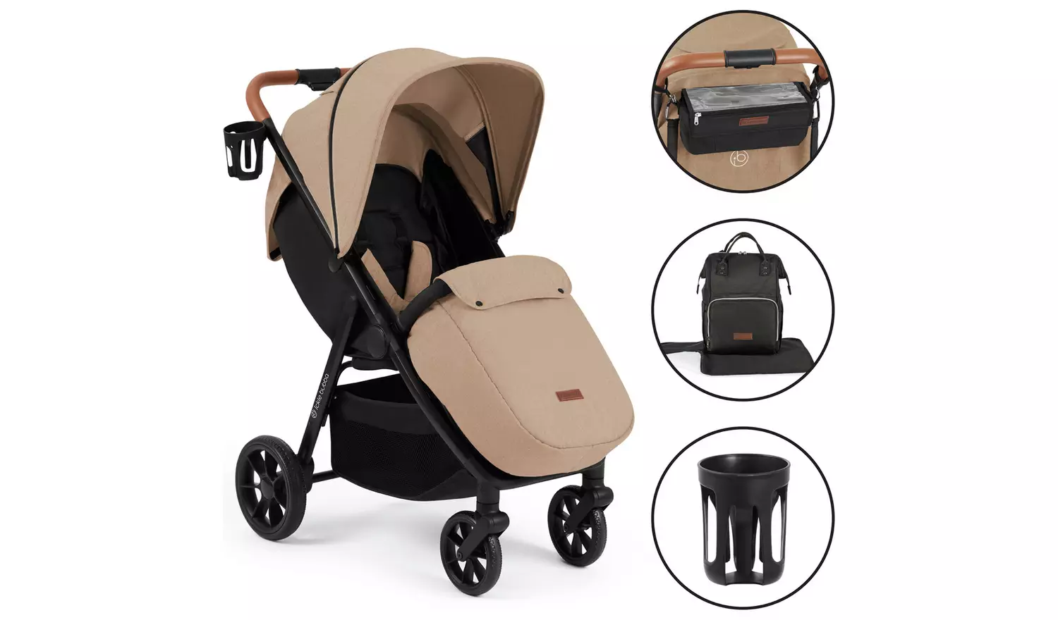 Ickle Bubba Stride Prime Pushchair - Beige