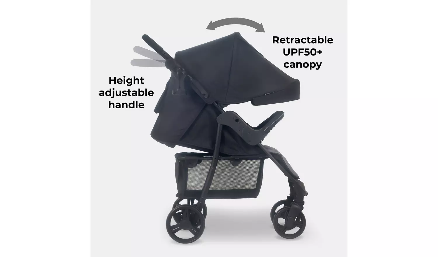 My Babiie MB30 Plus Pushchair - Black / Grey