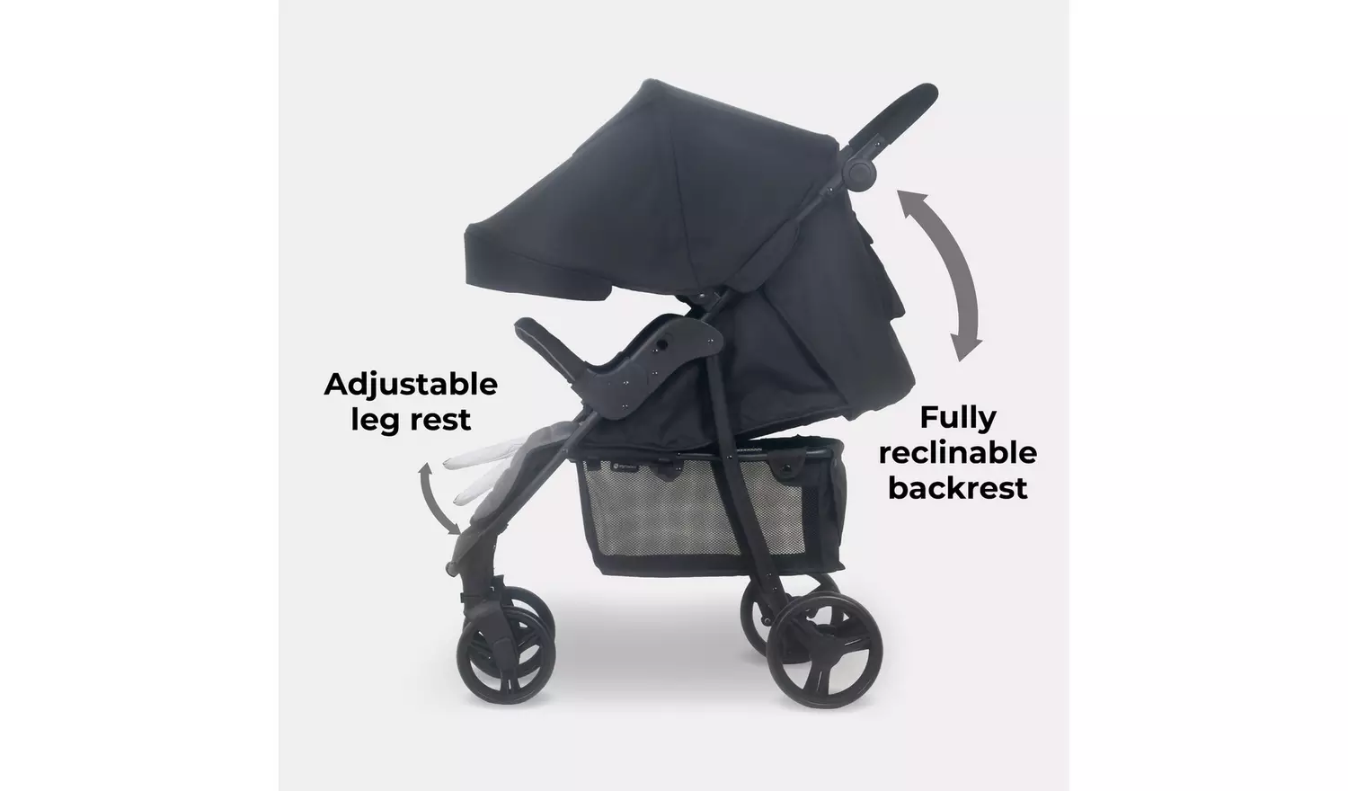My Babiie MB30 Plus Pushchair - Black / Grey