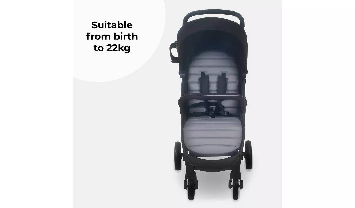 My Babiie MB30 Plus Pushchair - Black / Grey