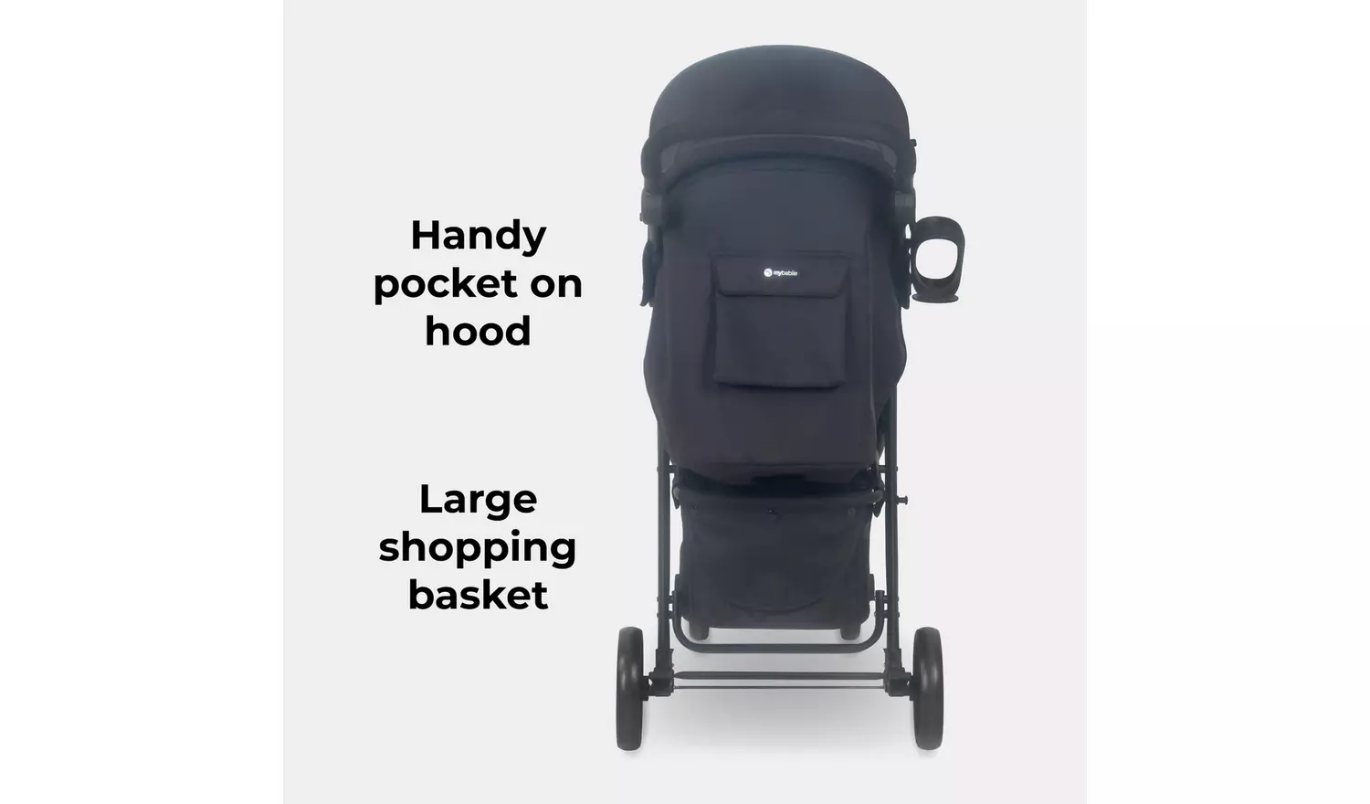 My Babiie MB30 Plus Pushchair - Black / Grey