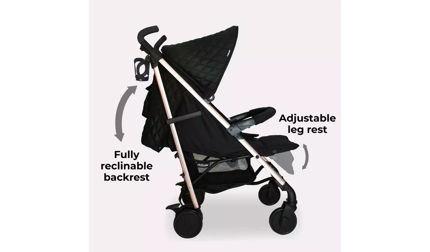 My Babiie MB51 Stroller - Quilted Black