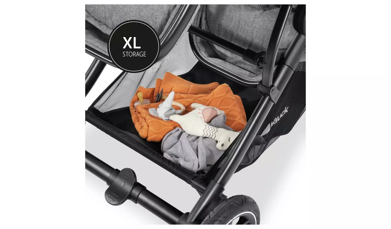 Hauck Atlantic Twin Pushchair Grey