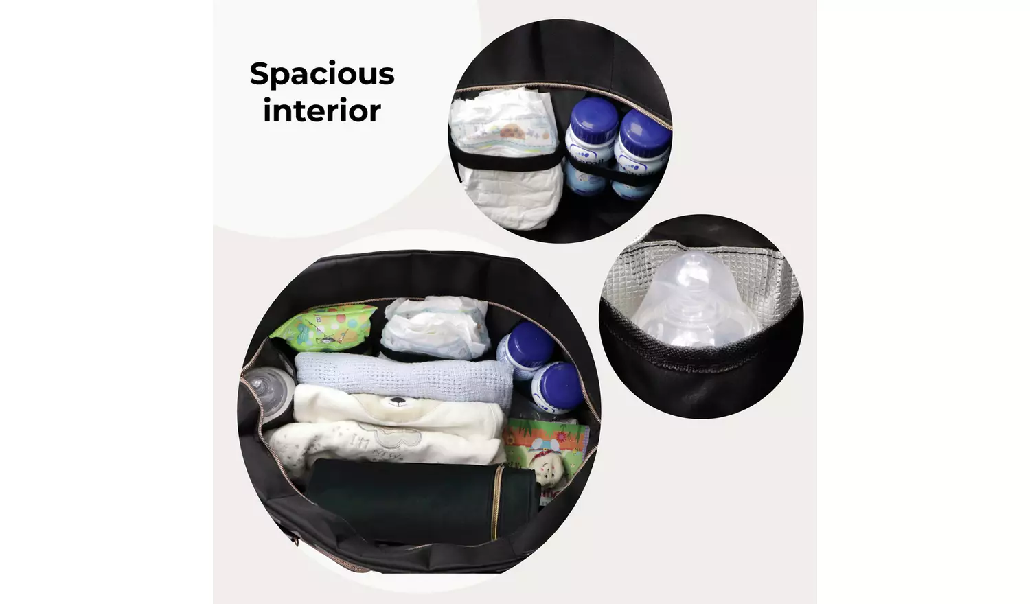 My Babiie Deluxe Changing Bag - Black Quilted