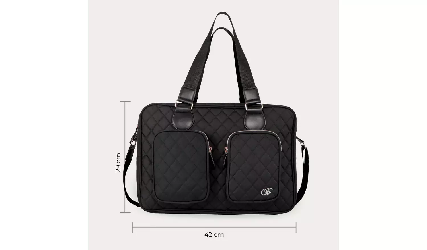 My Babiie Deluxe Changing Bag - Black Quilted