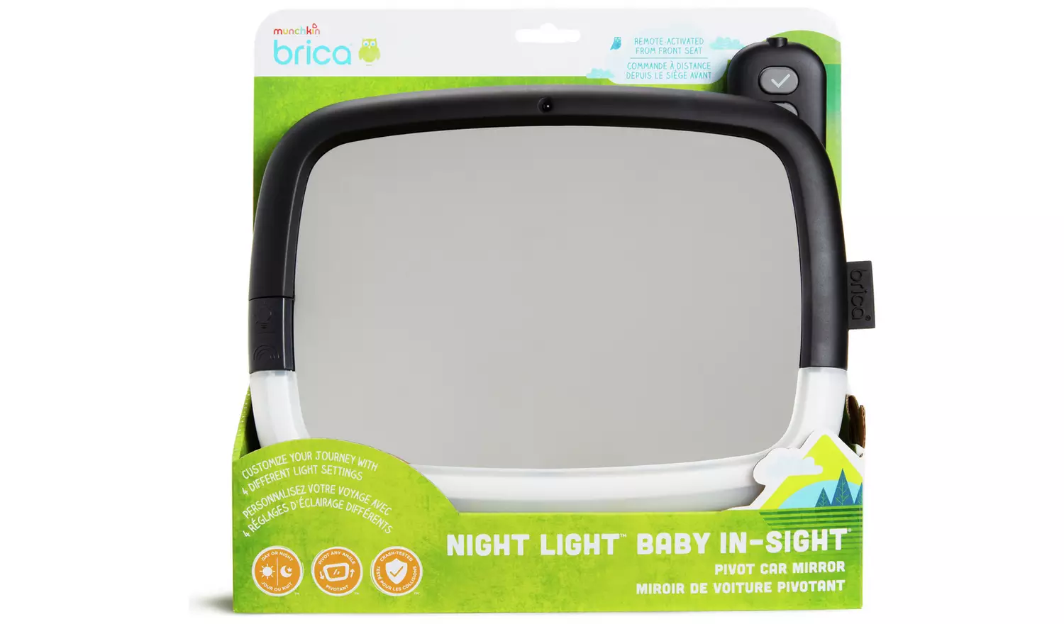 Munchkin Pivot Night Light Mirror