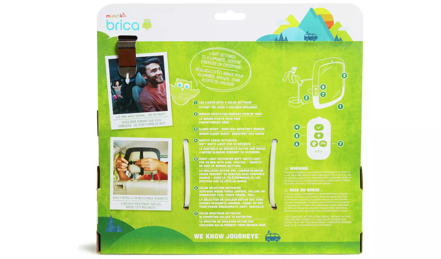 Munchkin Pivot Night Light Mirror