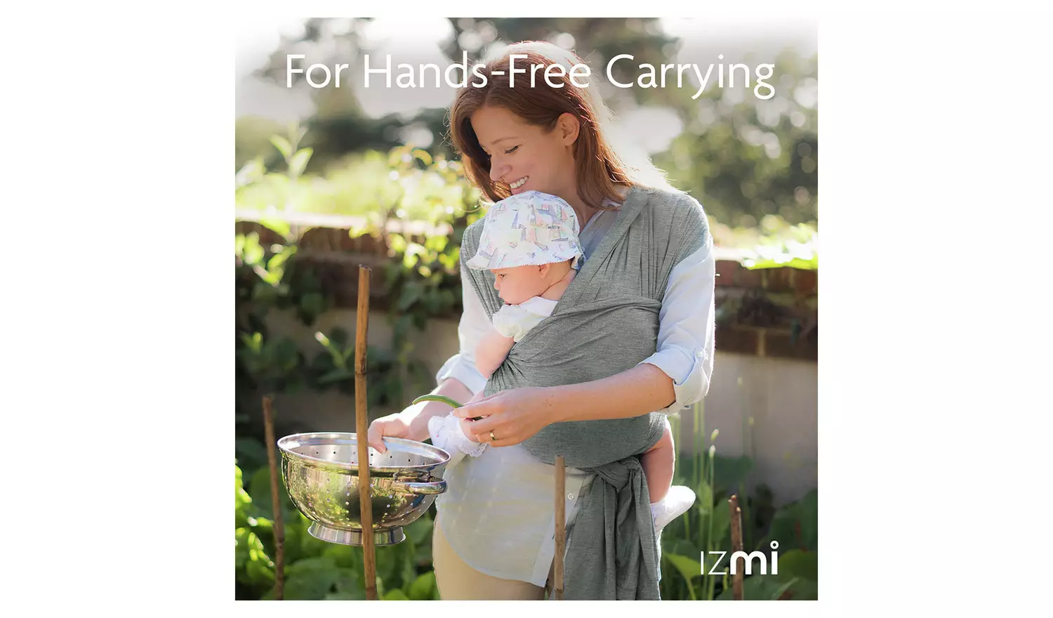 Izmi Essential Baby Wrap - Mid Grey