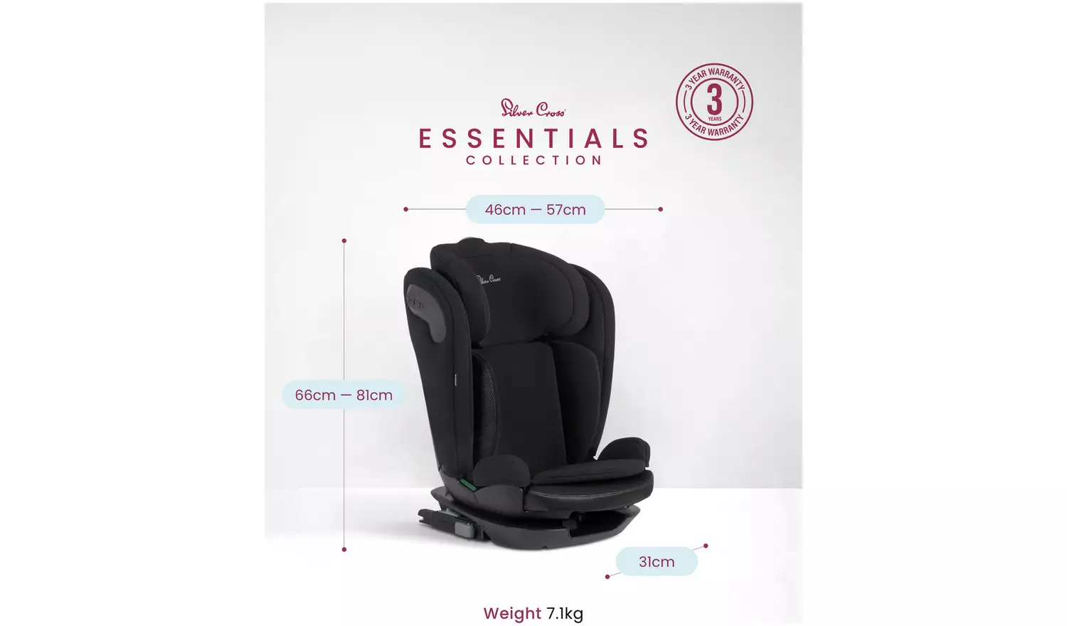 Silver Cross Essentials Discover Group 2-3 ISOFIX Car Seat