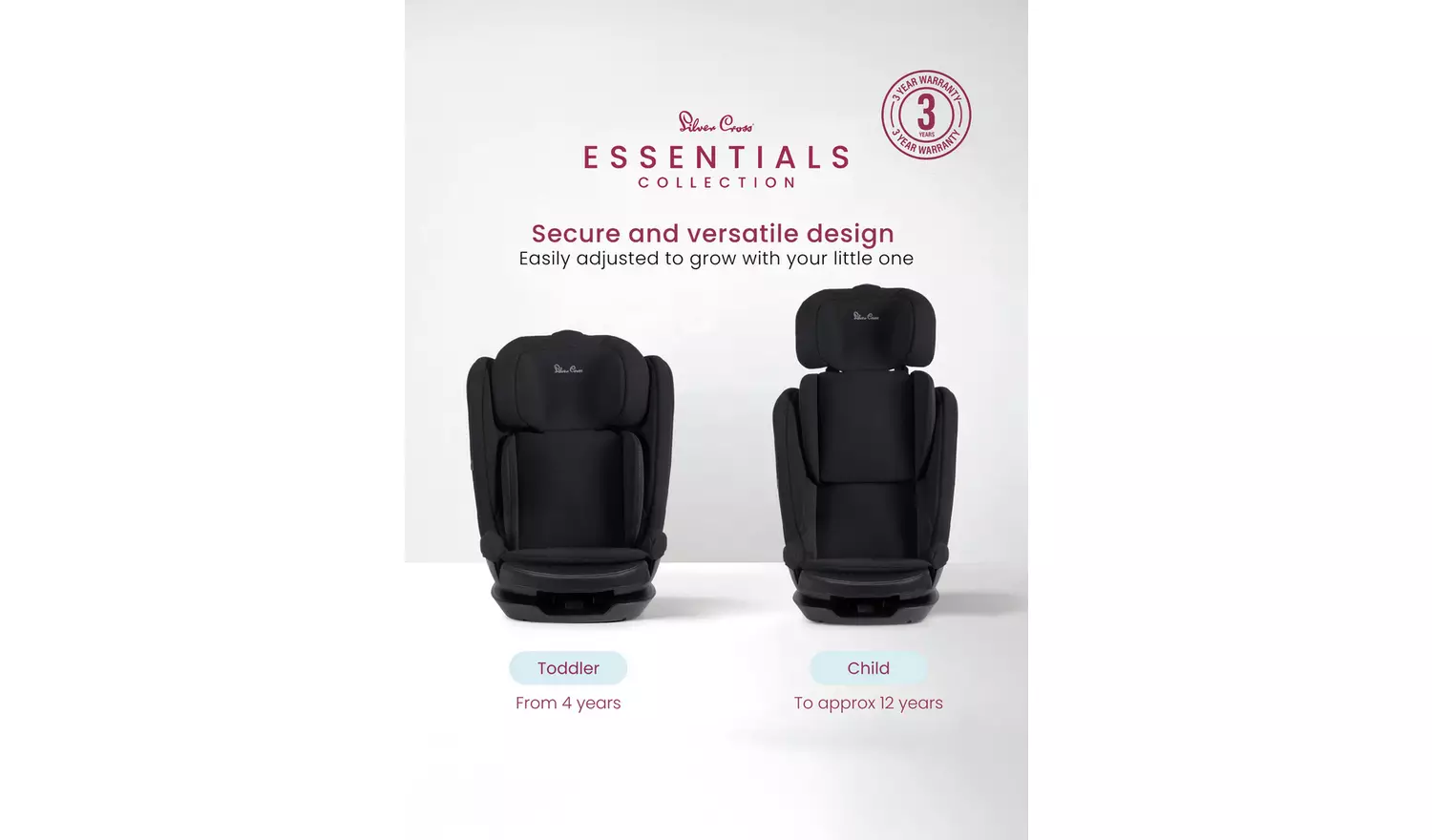 Silver Cross Essentials Discover Group 2-3 ISOFIX Car Seat