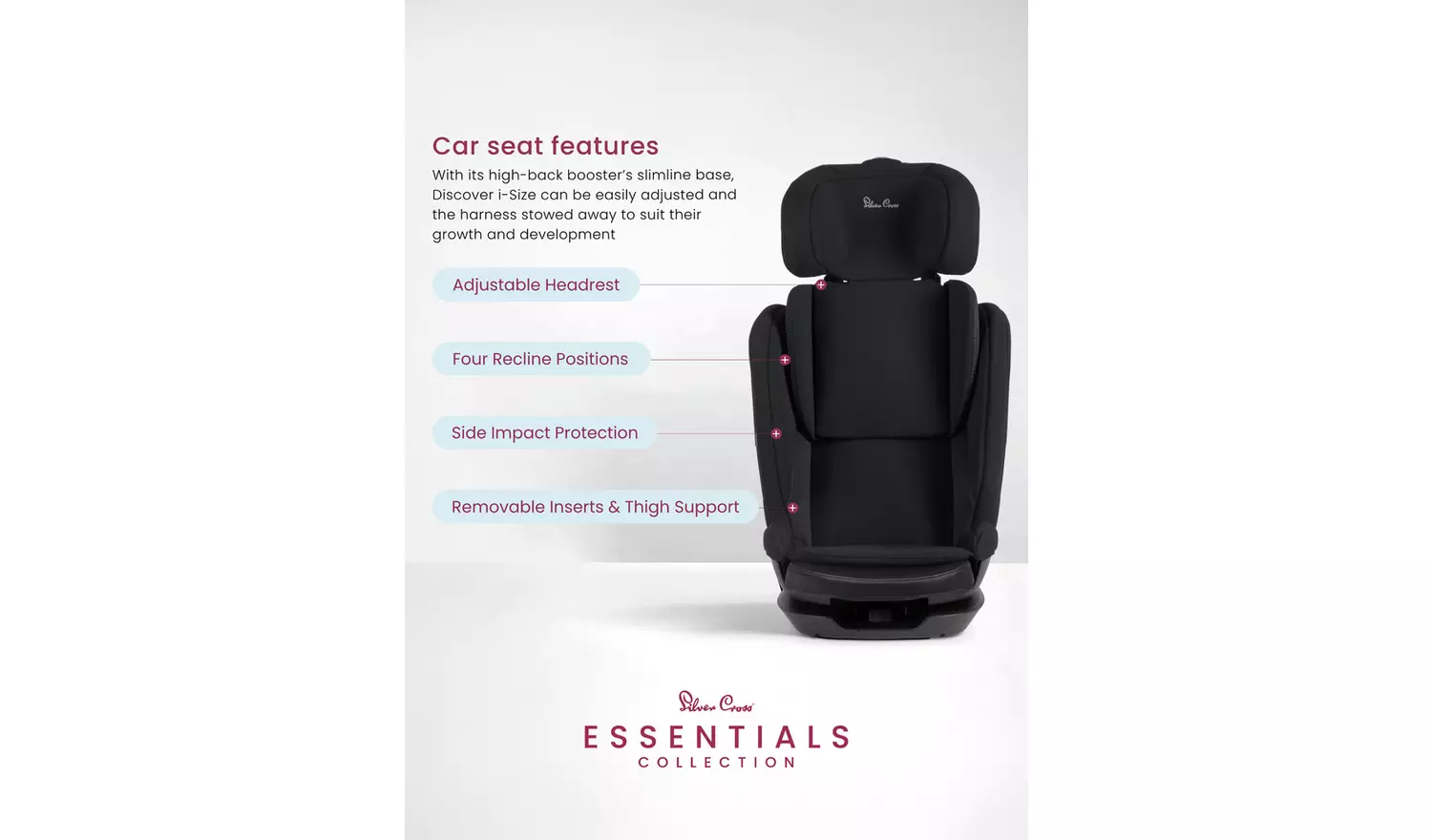 Silver Cross Essentials Discover Group 2-3 ISOFIX Car Seat