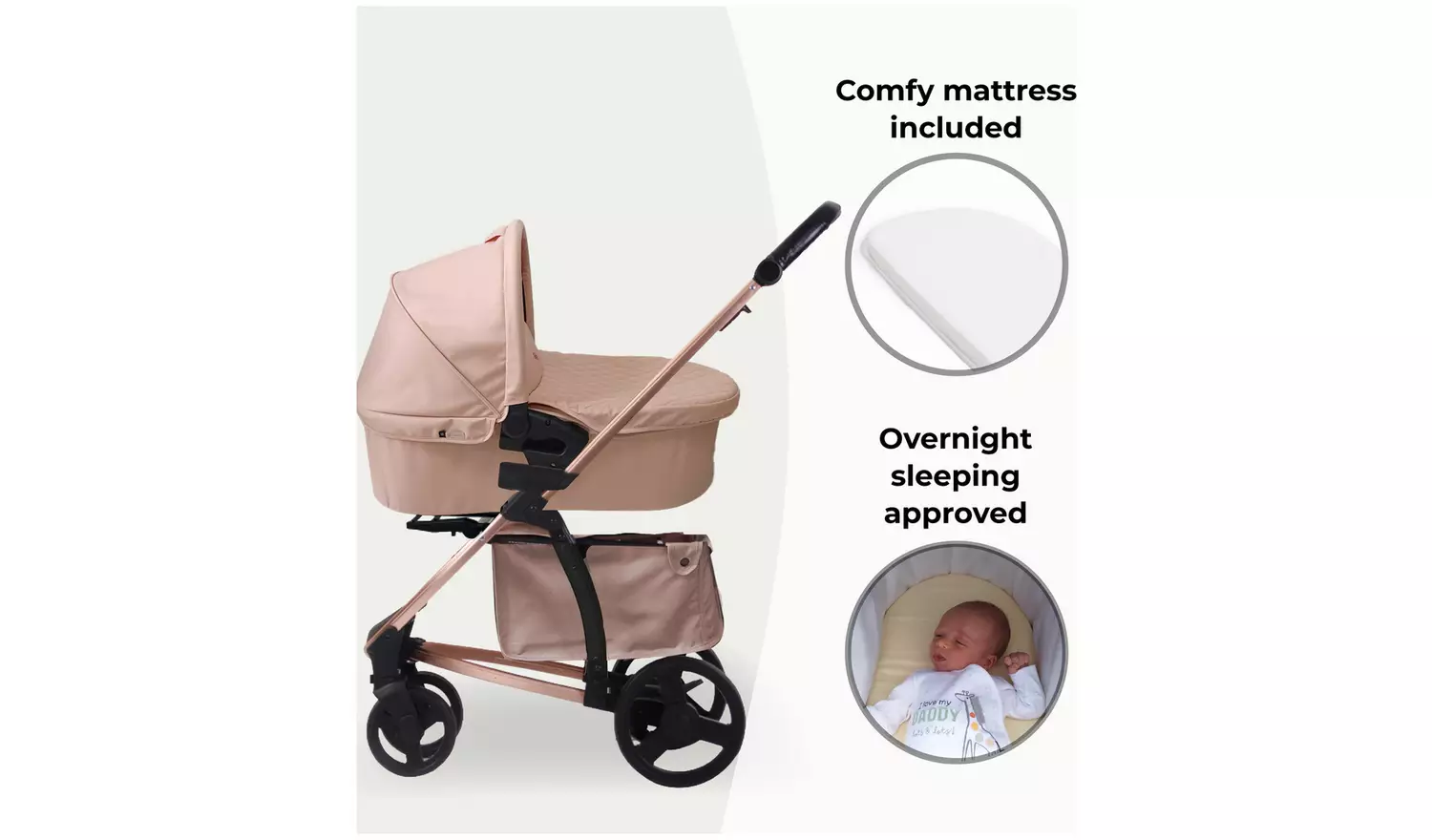 My Babiie MB200i 3-in-1 Travel System - Blush