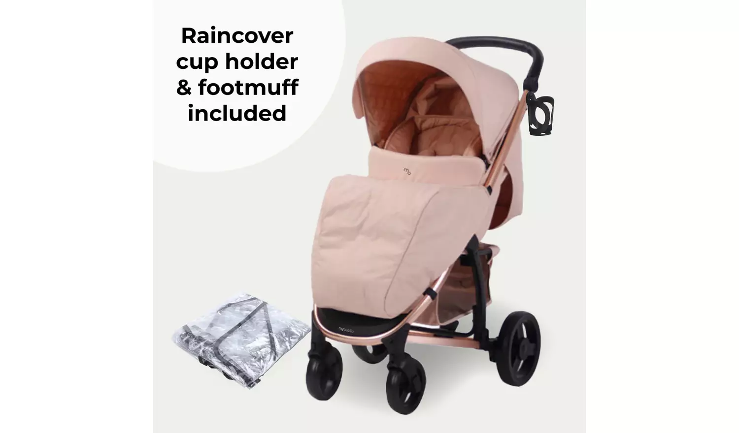 My Babiie MB200i 3-in-1 Travel System - Blush