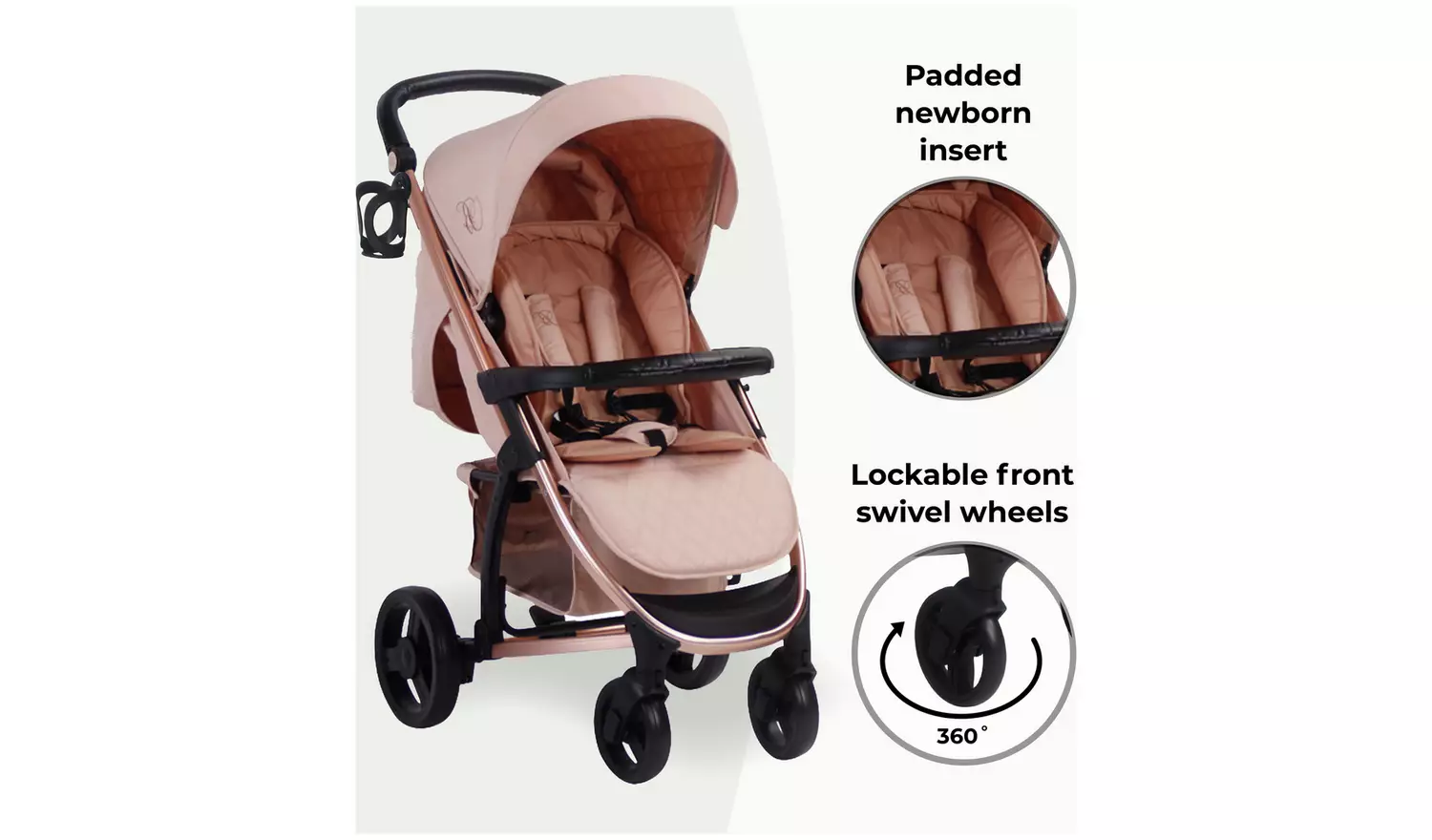 My Babiie MB200i 3-in-1 Travel System - Blush