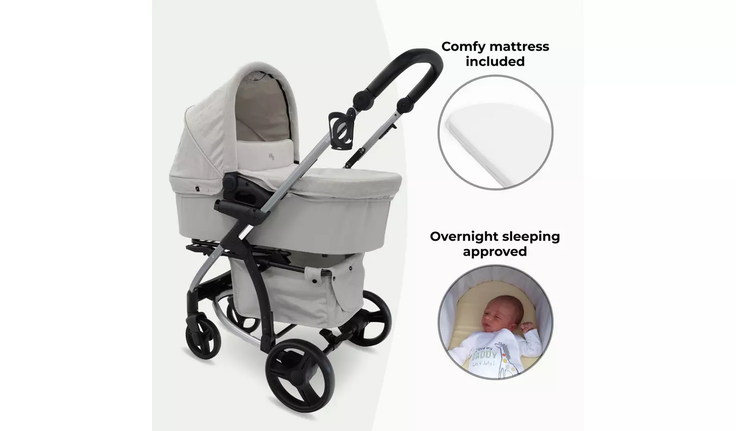 My Babiie MB200i 3-in-1 Travel System - Oatmeal