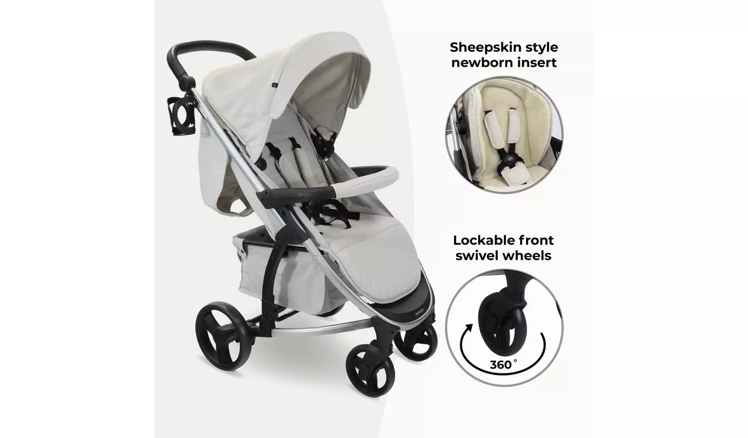 My Babiie MB200i 3-in-1 Travel System - Oatmeal