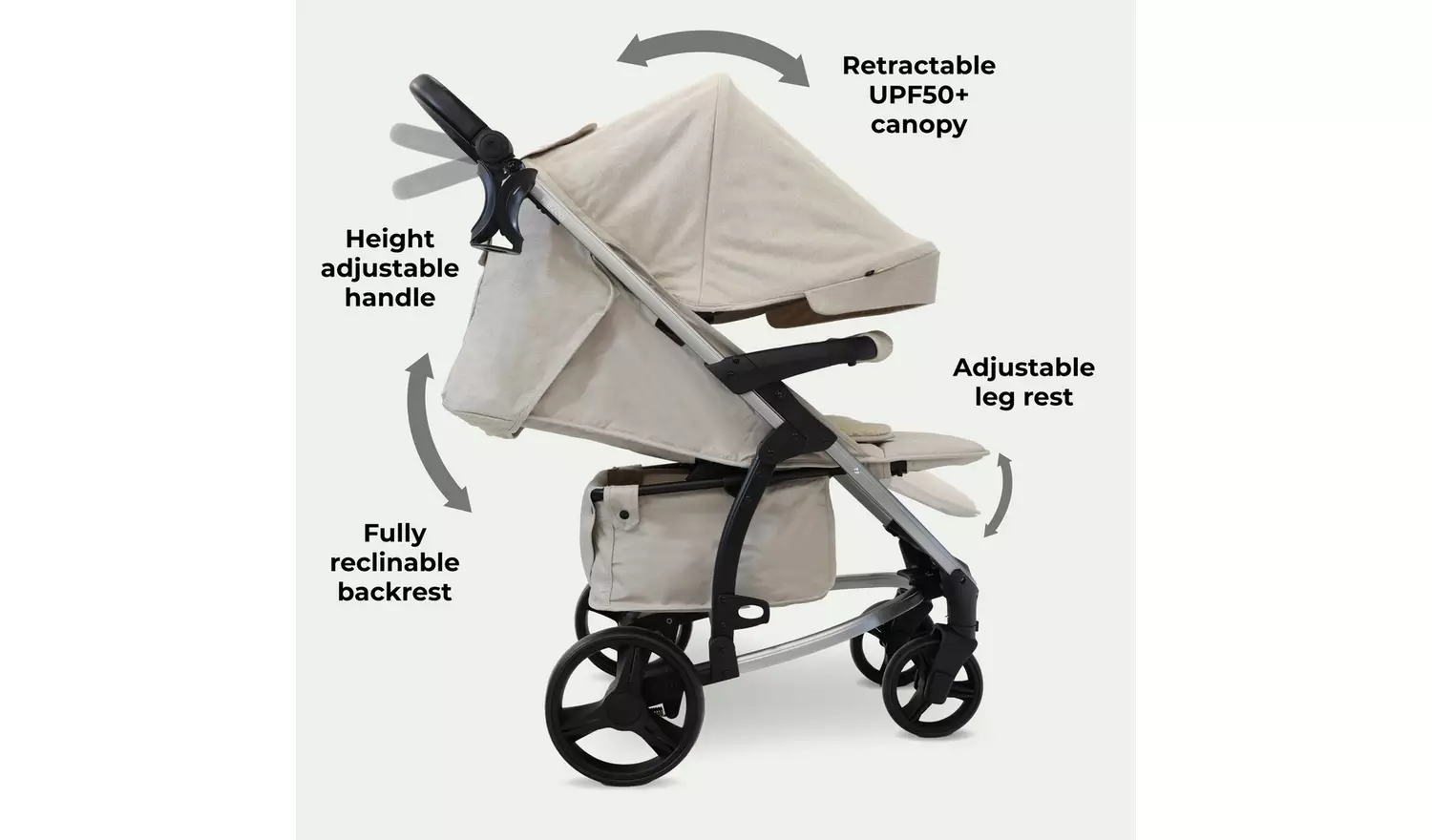 My Babiie MB200i 3-in-1 Travel System - Oatmeal