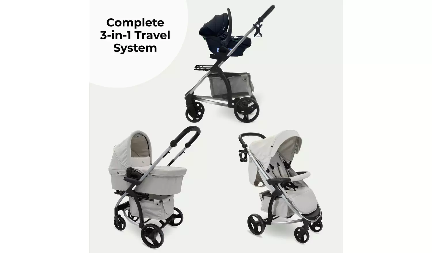 My Babiie MB200i 3-in-1 Travel System - Oatmeal