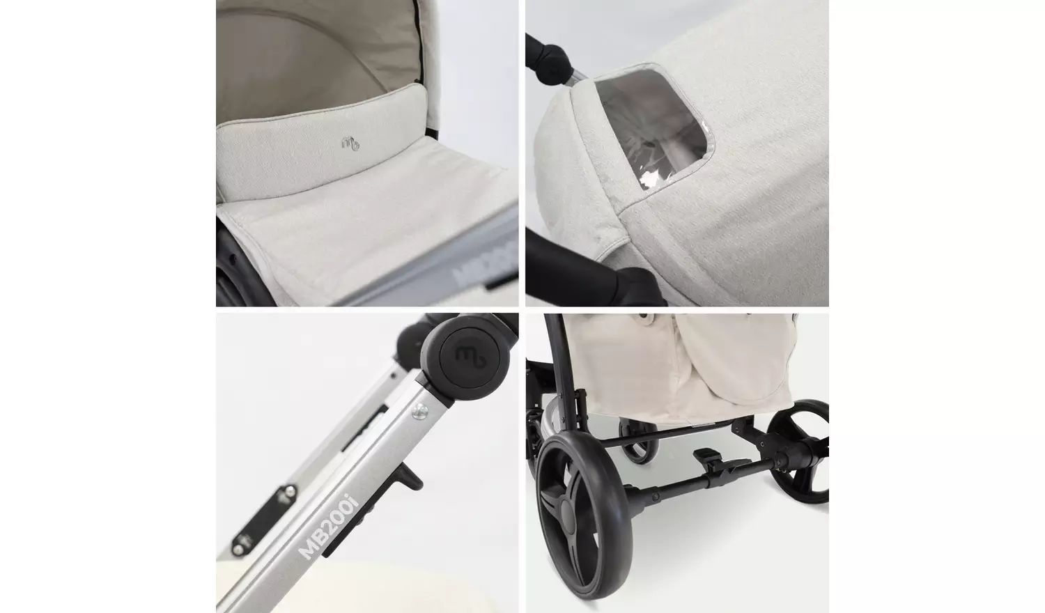 My Babiie MB200i 3-in-1 Travel System - Oatmeal