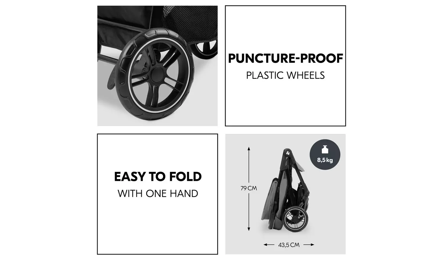 Hauck Shop And Care Trio Travel System - Grey