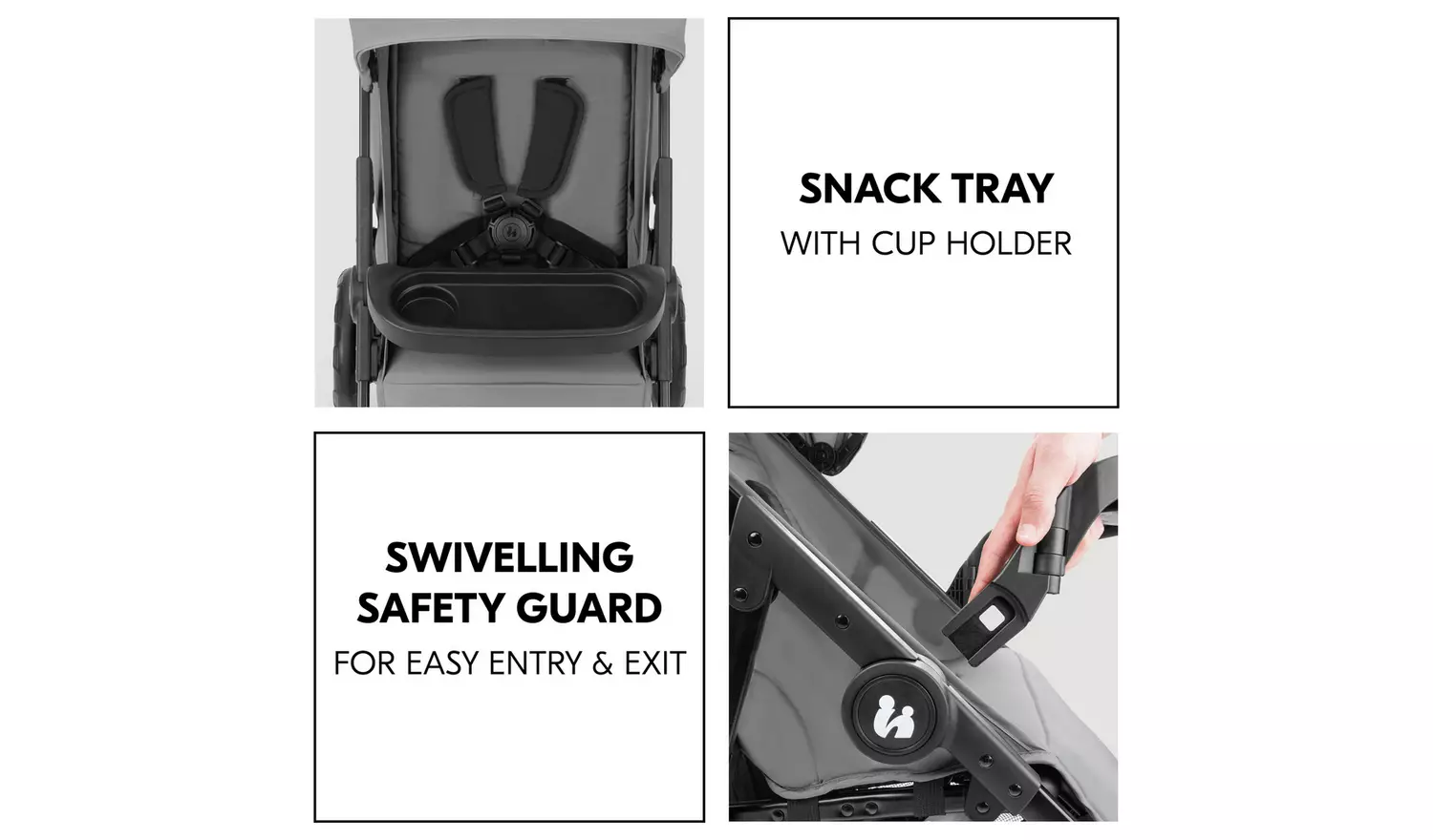 Hauck Shop And Care Trio Travel System - Grey