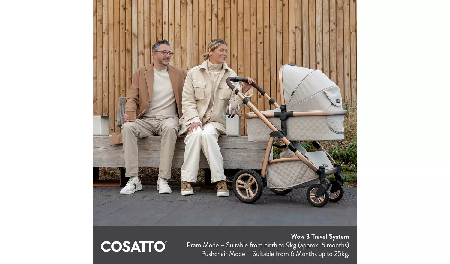 Cosatto Wow 3 Travel System 4 piece Bundle Whisper