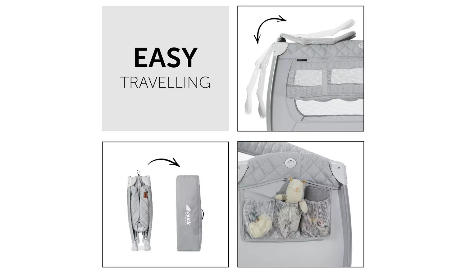 Hauck Play And Relax Quilted Travel Cot