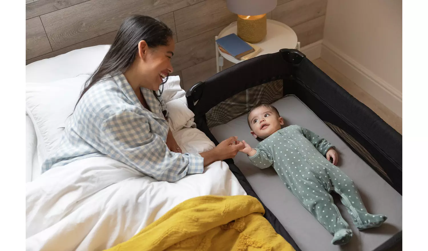 Joie Kubbie Sleep Bedside Crib & Travel Cot - Shale