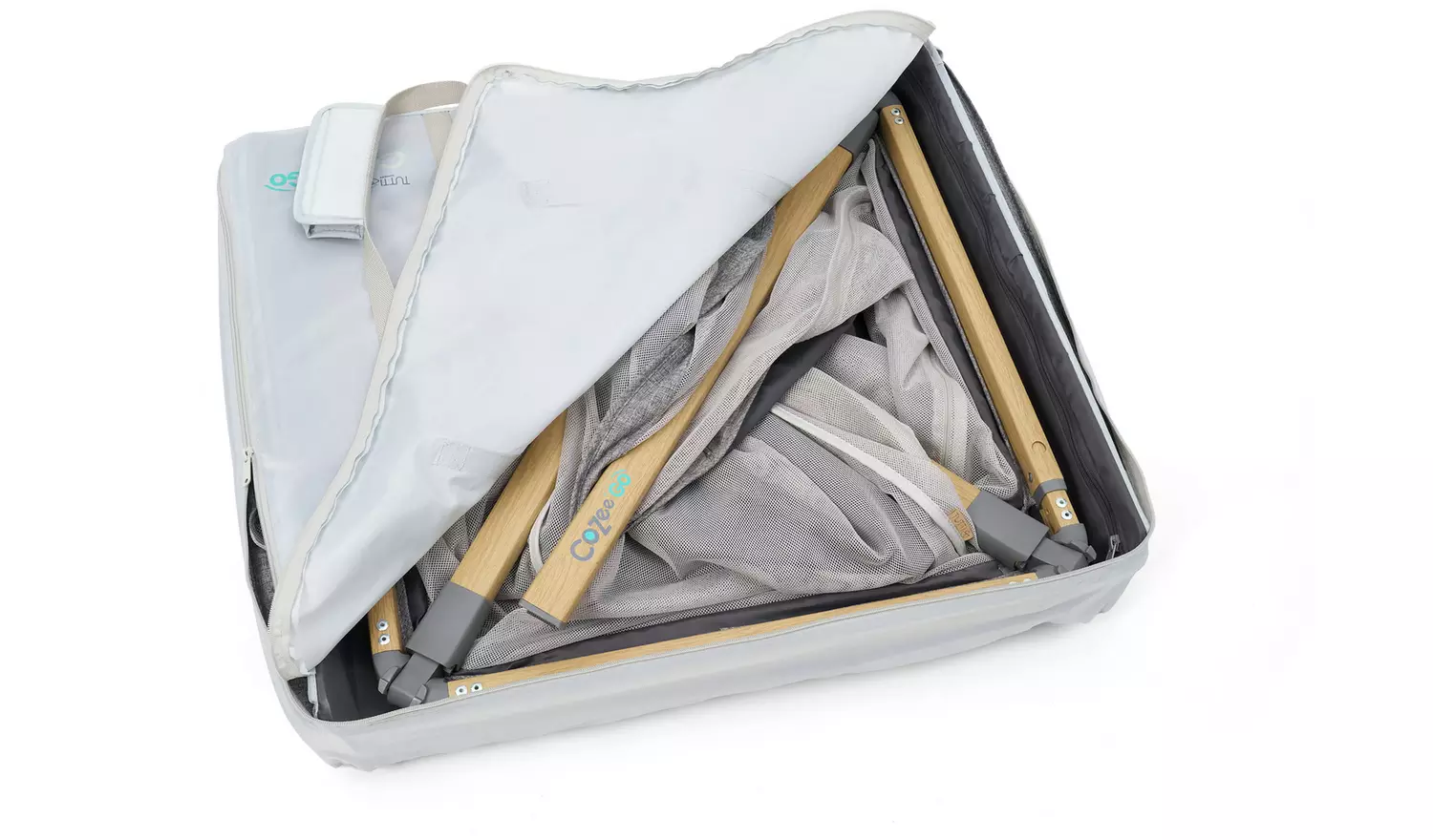 Tutti Bambini Cozee Go Crib - Oak Charcoal