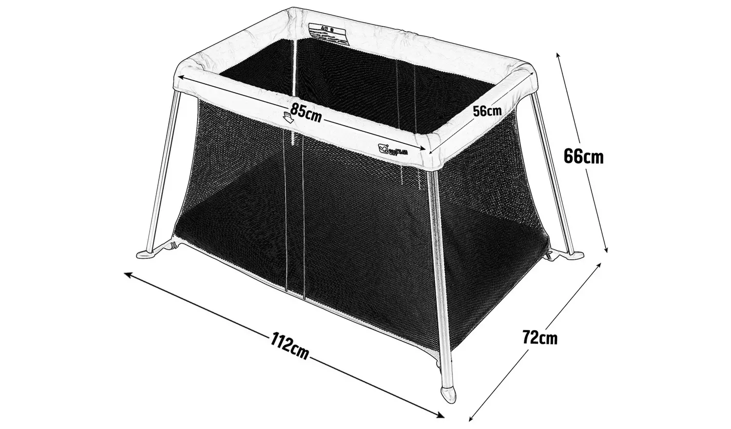 Cuggl Deluxe Superlight Travel Cot